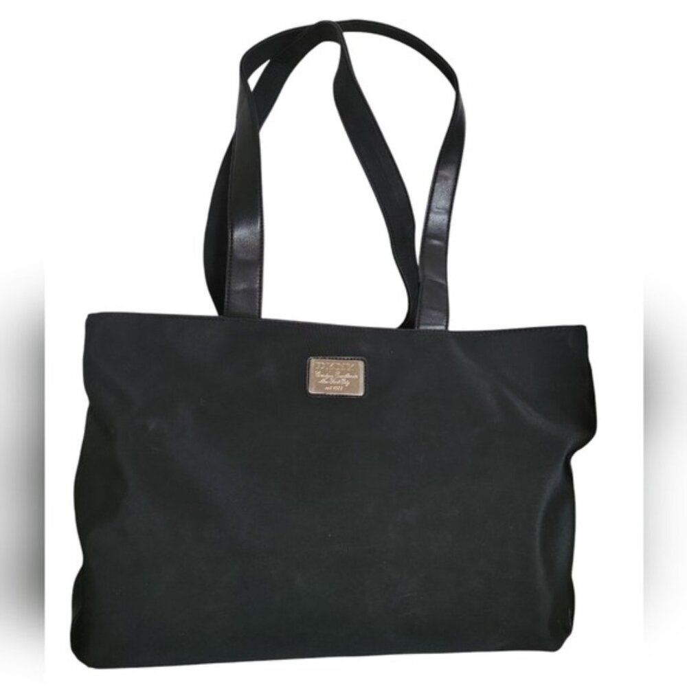DKNY Black Nylon Tote Bag Shoulder LAPTOP Travel Purse Handbag Women's Woman's - Picture 15 of 15
